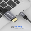 QG-UA13-18 USB C to DisplayPort Cable,QGeeM 4K@60HZ Thunderbolt 3 to Displayport Cable Compatible with MacBook Pro 2019/2018,ipad pro 2018,Surface Book,Dell XPS,Sumsang Galaxy S10 Note 9 Dex,USB C to DP Adapter - Image 4