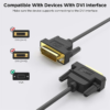 QG-HD15-18 DVI to DVI Cable 3FT, QGeeM DVI-D 24+1 Dual Link Male to Male Digital Video Cable, Support 2560x1600 for Laptop, Gaming, DVD, Laptop, HDTV and Projector - Image 2