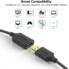QG-HD19-18 HDMI Extension Cable 6FT,QGeeM 4K HDMI 2.0 Extender Male to Female Cable,Supports 3D, Full HD,2160p,Compatible with Roku Fire Stick,for Laptop,PS4,HDTV,Monitor,Projector,HDMI Port Extender - Image 4