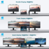 QG-D6907 QGeeM USB 3.0 Docking Station,Single 5K/ Dual 4K @60Hz Video Outputs Dual Monitor for Windows MAC OS,(6 USB 3.0,2 HDMI & 2 DP,Gigabit Ethernet,Audio&Mic),USB C Laptop Docking Station - Image 3