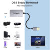 QG-CA03 QGeeM Audio Video Capture Card, 1080P HDMI to USB Game Capture Record Device to Live Streaming Compatible with Windows,MacOS,Linux for PS4,Nintendo Switch,Xbox - Image 4