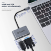 QG-UH02-1 USB C to Hdmi VGA Adapter,QGeeM 2-in-1 Type C to HDMI VGA Adapter (Thunderbolt 3 Compatible) with MacBook Pro, iMac 2017, Chromebook Pixel, Galaxy S8/S8Plus and More - Image 5