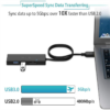 QG-UH05-1A QGeeM USB 3.0 Hub, USB 3.0 Extension Ultra-Slim 5 Port Data USB Hub Adapter with 2.5 ft USB Extended,3 USB 3.0 Port, Card Reader Compatible with MacBook, Mac/Surface Pro, iMac, XPS, Flash Drive - Image 3