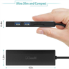 QG-UH05-1A QGeeM USB 3.0 Hub, USB 3.0 Extension Ultra-Slim 5 Port Data USB Hub Adapter with 2.5 ft USB Extended,3 USB 3.0 Port, Card Reader Compatible with MacBook, Mac/Surface Pro, iMac, XPS, Flash Drive - Image 5