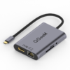 QG-UH08-1 USB C Hub Adapter,QGeeM 8-in-1 4K USB C to HDMI Type C to Ethernet 1G,USB C to USB 3.0 3.5mm AUX,Type C Card Reader,3.0 Power Delivery,Portable Compatible with MacBook 2018 Ipad Pro XPS13 Galaxy S10 - Image 2