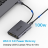 QG-UH08-1 USB C Hub Adapter,QGeeM 8-in-1 4K USB C to HDMI Type C to Ethernet 1G,USB C to USB 3.0 3.5mm AUX,Type C Card Reader,3.0 Power Delivery,Portable Compatible with MacBook 2018 Ipad Pro XPS13 Galaxy S10 - Image 6