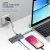 QG-UH12-H QGeeM USB C Hub,12-in-1 USB C Docking Station 4k Triple Display Type C Adapter,Dual HDMI & DisplayPort,USB-C Data Transfer,100W PD,Ethernet,4 USB Ports,SD/TF Cards Reader for MacBook and Windows - Image 3