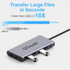 QG-UH12-H QGeeM USB C Hub,12-in-1 USB C Docking Station 4k Triple Display Type C Adapter,Dual HDMI & DisplayPort,USB-C Data Transfer,100W PD,Ethernet,4 USB Ports,SD/TF Cards Reader for MacBook and Windows - Image 6