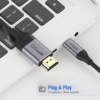QG-UA10-18 USB C to HDMI Cable Adapter 6ft 4K,QGeeM USB Type C to HDMI Cable Thunderbolt 3 Compatible with MacBook Pro 2018 IPad pro,Samsung S9 S10,Surface Book 2,Dell XPS 13/15,Pixelbook More - Image 3
