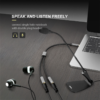 QG-AU07 QGeeM-separador de auriculares para ordenador, 3,5mm, hembra a 2 macho, 3,5mm, Cable divisor de Audio Y micrófono, adaptador de auriculares a PC, Cable auxiliar - Image 5