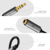 QG-AU07 QGeeM-separador de auriculares para ordenador, 3,5mm, hembra a 2 macho, 3,5mm, Cable divisor de Audio Y micrófono, adaptador de auriculares a PC, Cable auxiliar - Image 6